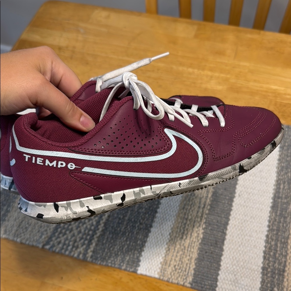 Nike Tiempo Maroon Athletic Shoes